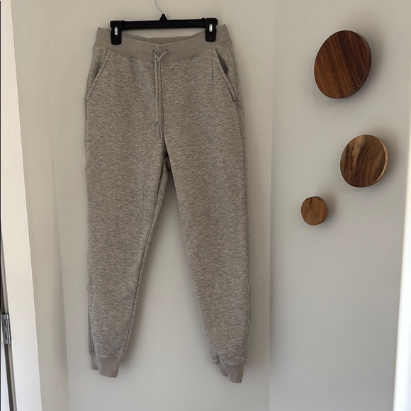 UNIQLO HEATTECH PILE-LINED SWEATPANTS Light Grey Size Large - Picture 2 of 7